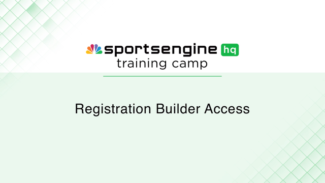 Registration Builder Access